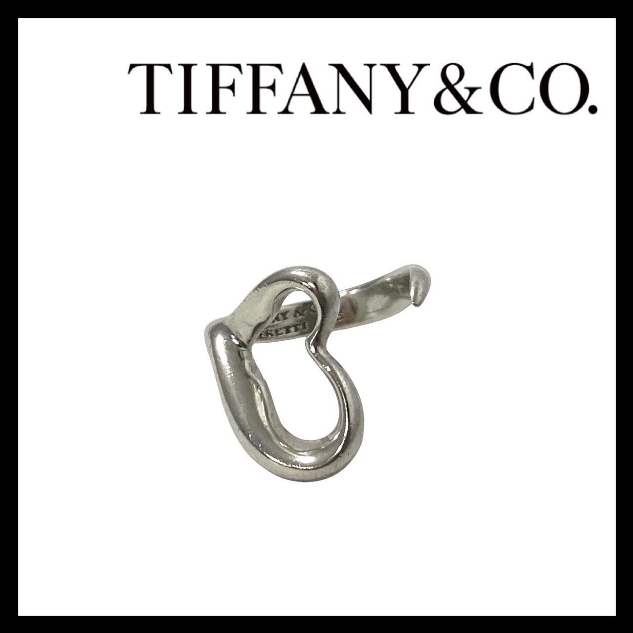 FU【TIFFANY&Co.】オープンハート リング ELSA PERETTI/エルサ 