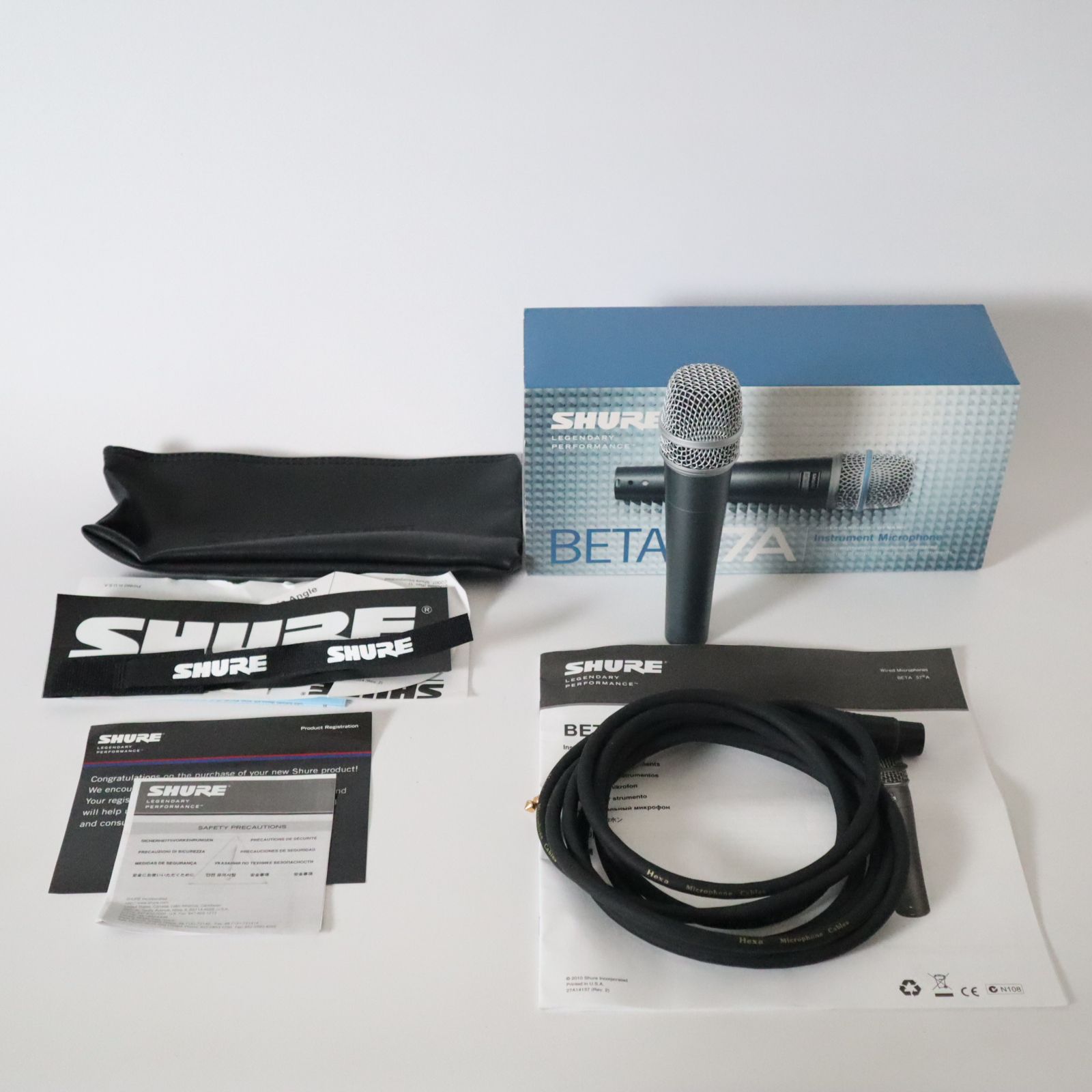 SHURE ダイナミックマイク BETA57 箱、マイクケース付き 【公式通販】