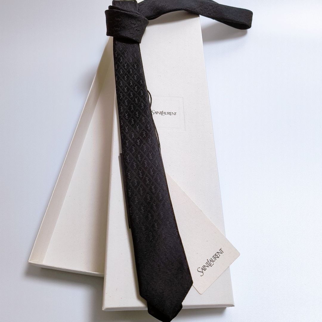 新品未使用・ヨーロッパ輸入品】SAINT LAURENT YSLモノグラム シルク 