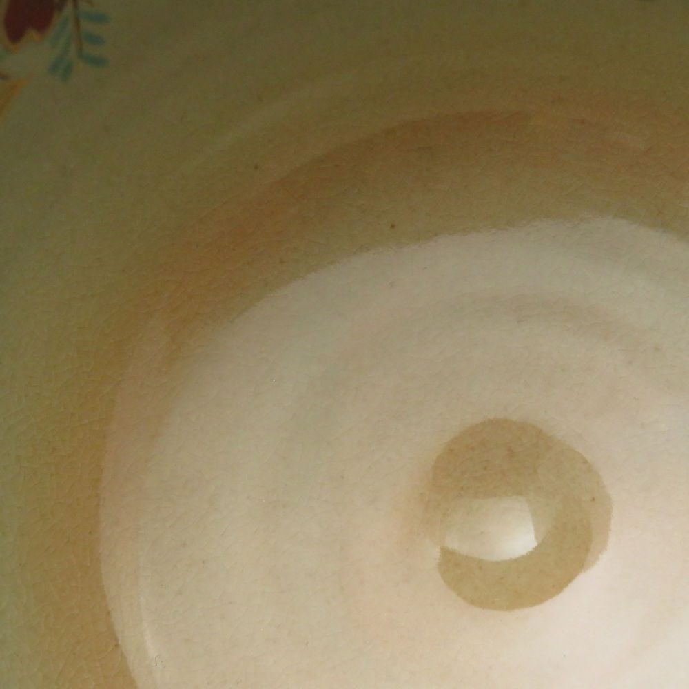 キッチン/食器 未使用 京焼 如山窯 柳に桜 抹茶茶碗 清水焼 金彩 春