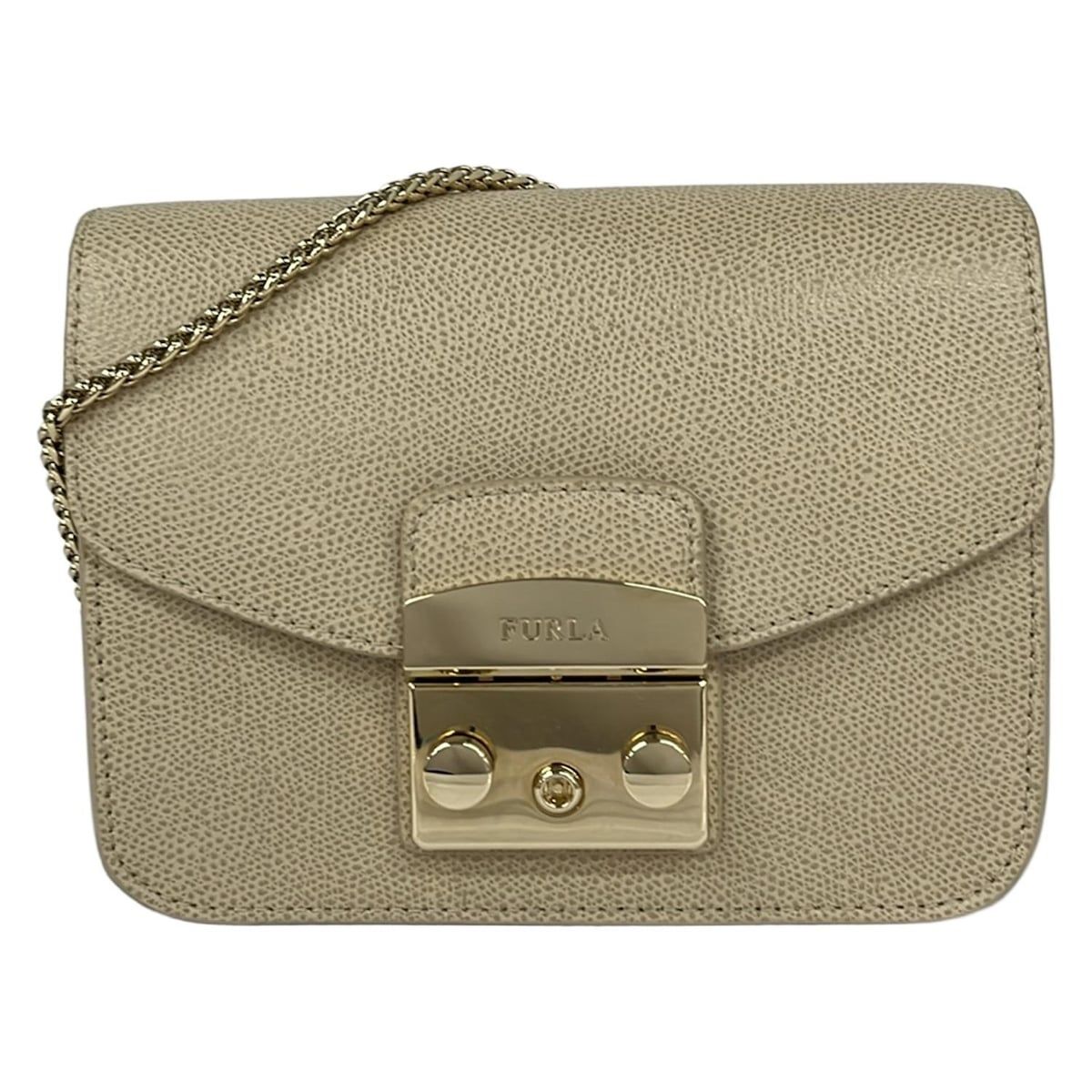 FURLA(フルラ) ショルダーバッグ メトロポリス ベージュ チェーン 