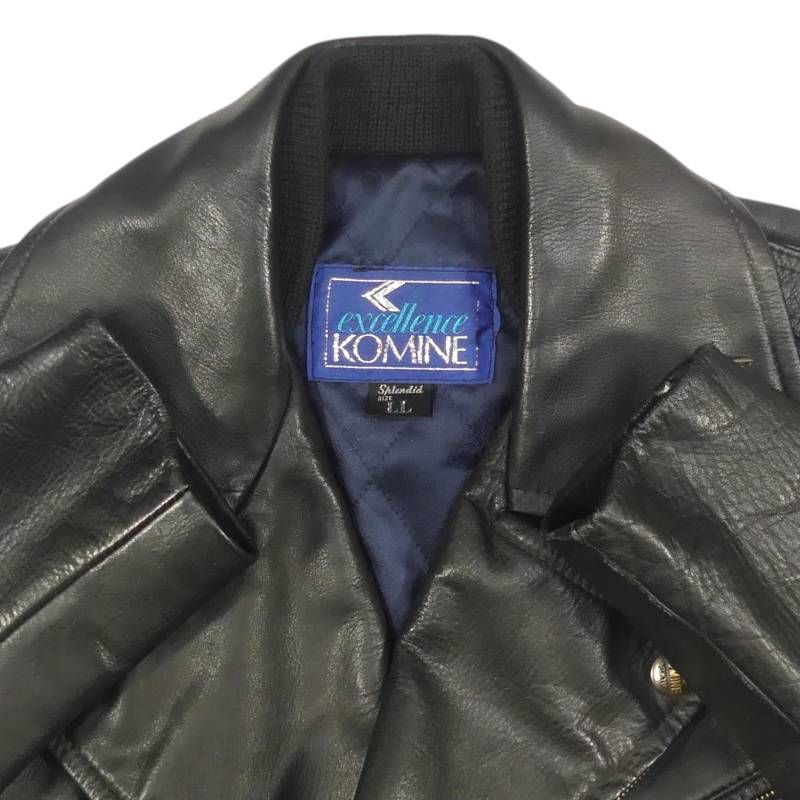 KOMINE コミネ ライダースジャケット XL 本革 ダブル メンズ レザー