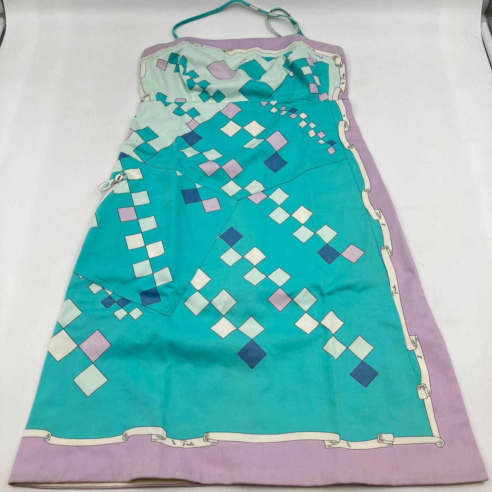 EMILIO PUCCI エミリオプッチ キャミワンピース サイズI38 ブルー