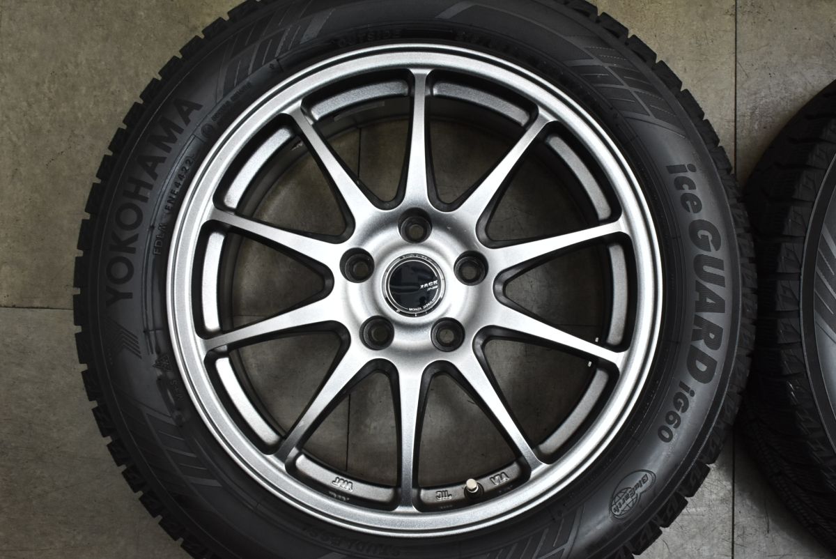美品 バリ溝】ZACK 17in 7J +45 PCD114.3 ヨコハマ アイスガード iG60 
