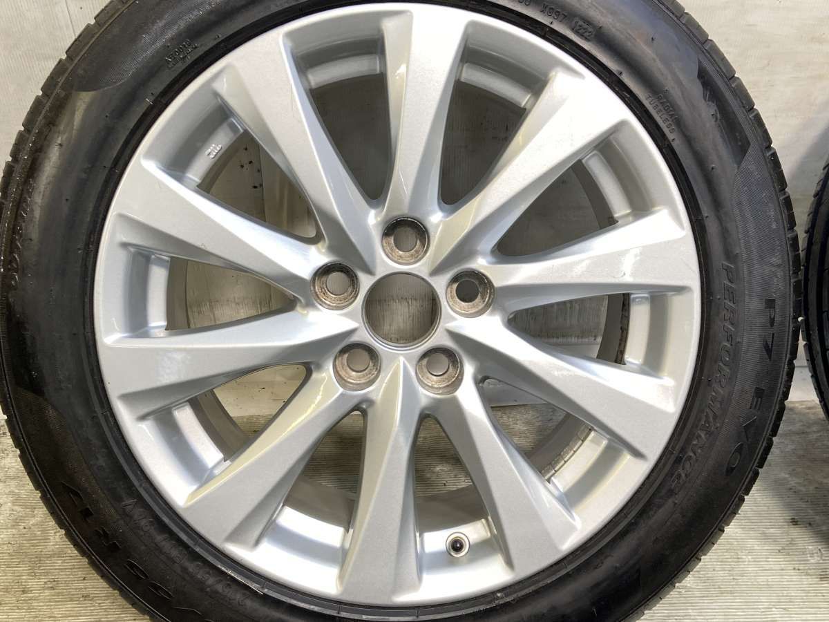 215/55R17 ピレリ P7 EVO トヨタ純正 17x7.5 45 114.3-5穴 中古タイヤ 