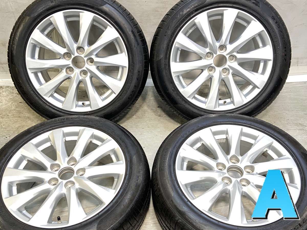 215/55R17 ピレリ P7 EVO トヨタ純正 17x7.5 45 114.3-5穴 中古タイヤ 