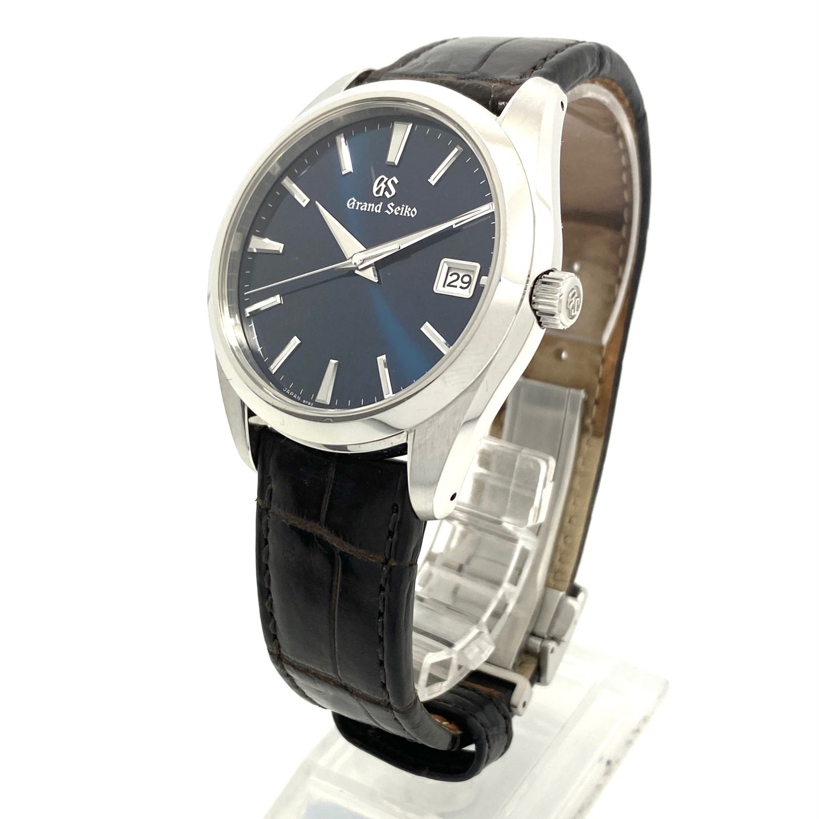 【電池交換済み】腕時計 メンズ セイコー SEIKO グランドセイコー GRAND SEIKO ヘリテージコレクション 9Fクオーツ SBGV225 9F82-0AF0 ブルー/グリーン クォーツ デイト表示 10気圧防水 革ベルト 電池交換済み】腕時計 メンズ セイコー SEIKO グランドセイコー GRAND