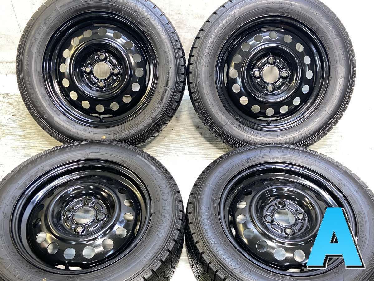 185/65R15 グッドイヤー アイスナビ 7 日産純正 15x5.5 100-4穴 中古 