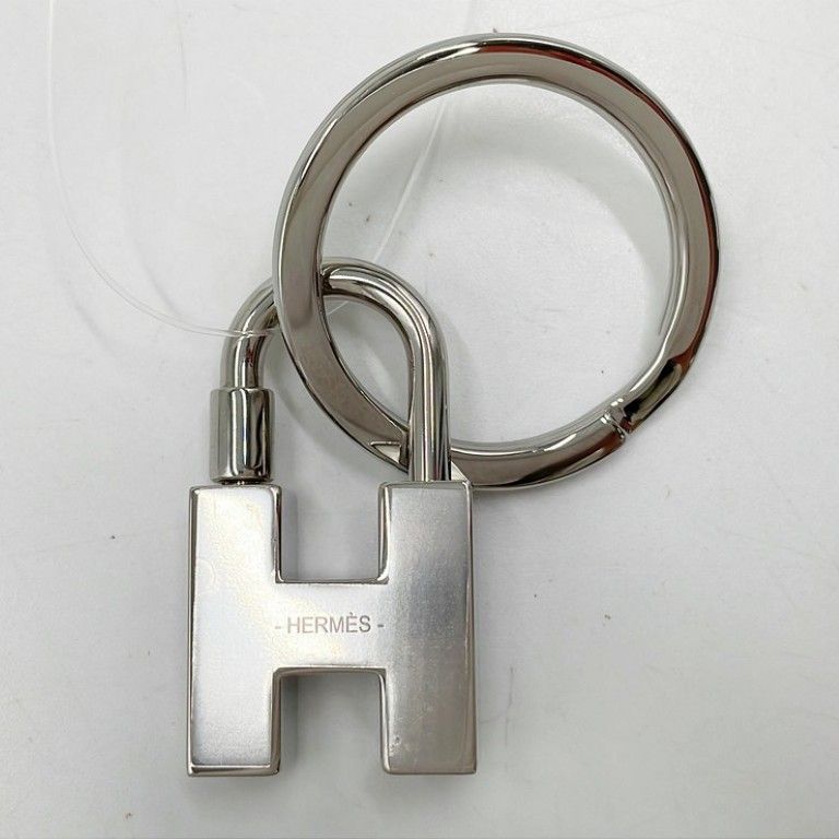 HERMES エルメス キーホルダー カデナ クイズレインボー シルバー系