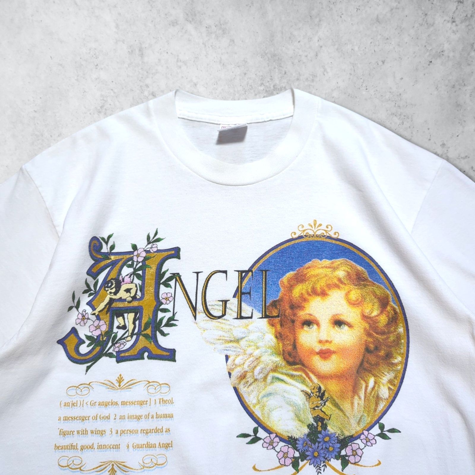 天使 エンジェル アート キリスト ジーザス メッセージ 90s Tシャツ