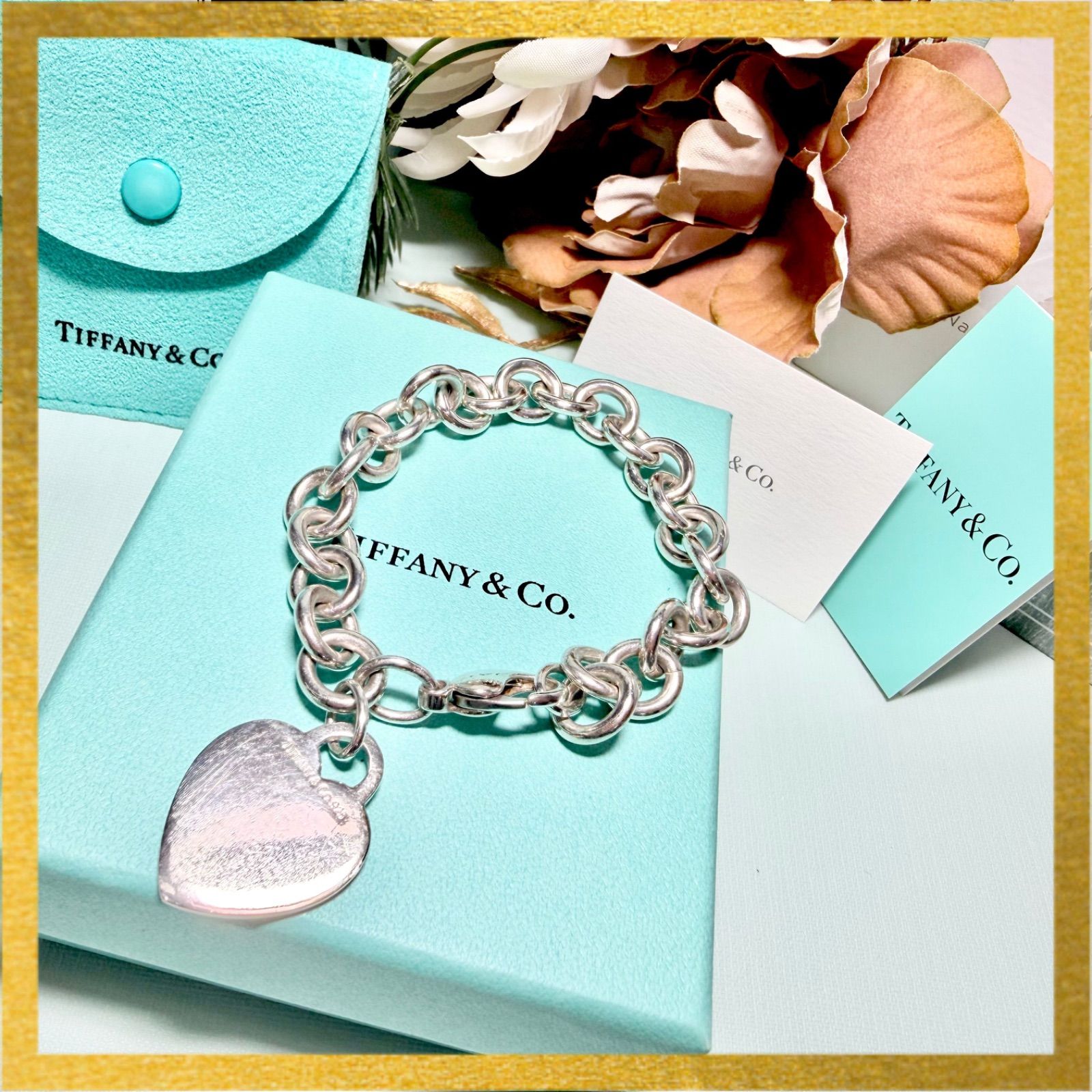 TIFFANY&Co. ティファニーシルバー925ブルーハートブレスレット