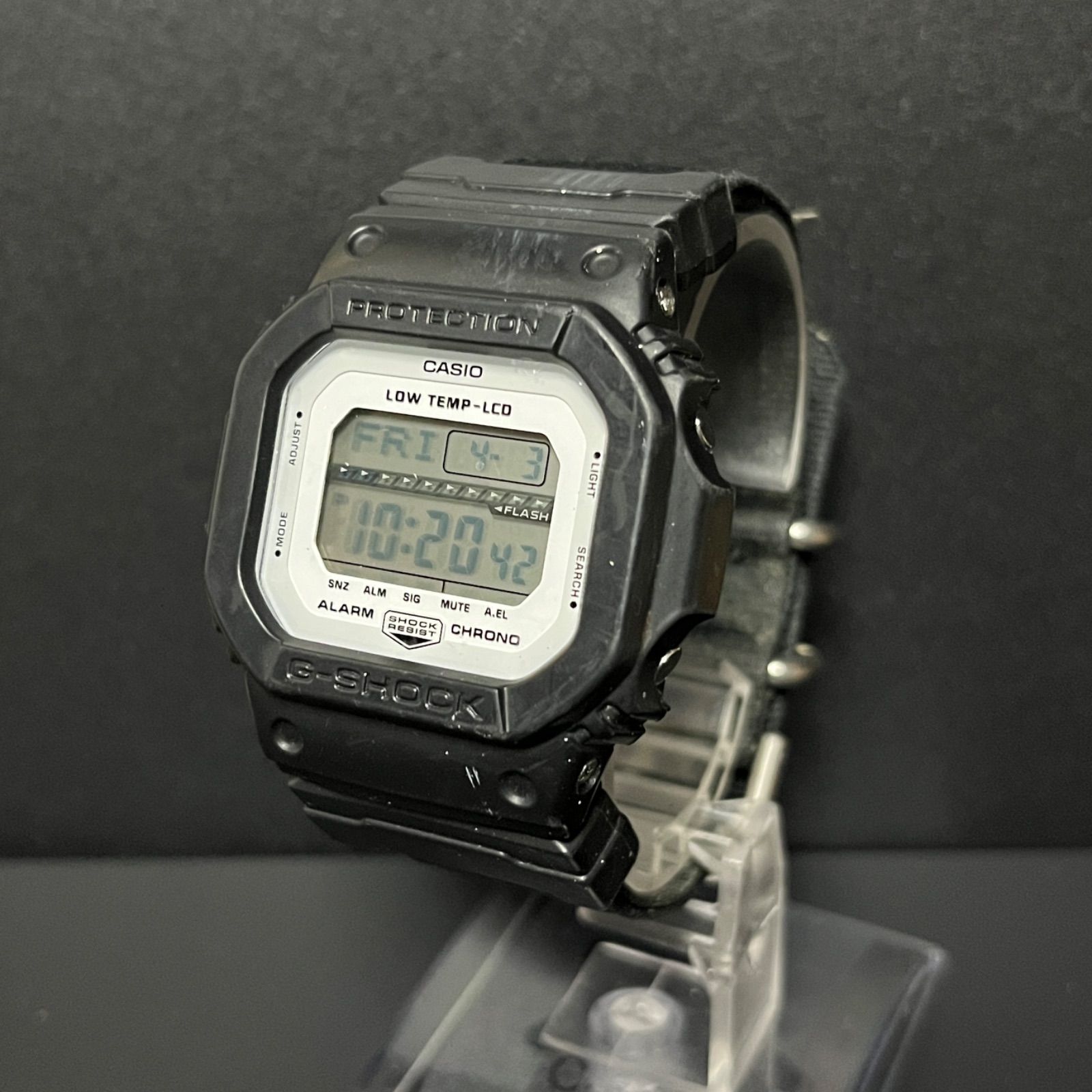 稼働品】G-SHOCK GLS-5600CL ブラック ホワイト ラバー 動作確認済み 