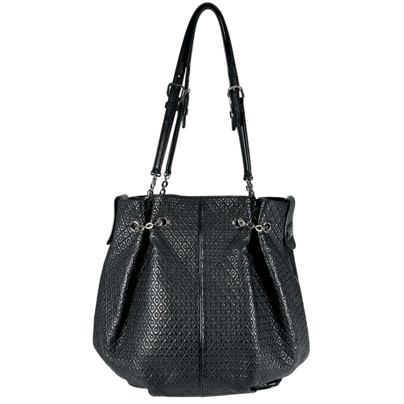 美品 TOD'S トッズ ショルダーバッグ レザー ブラック 美品 TOD'S トッズ ショルダーバッグ レザー ブラック