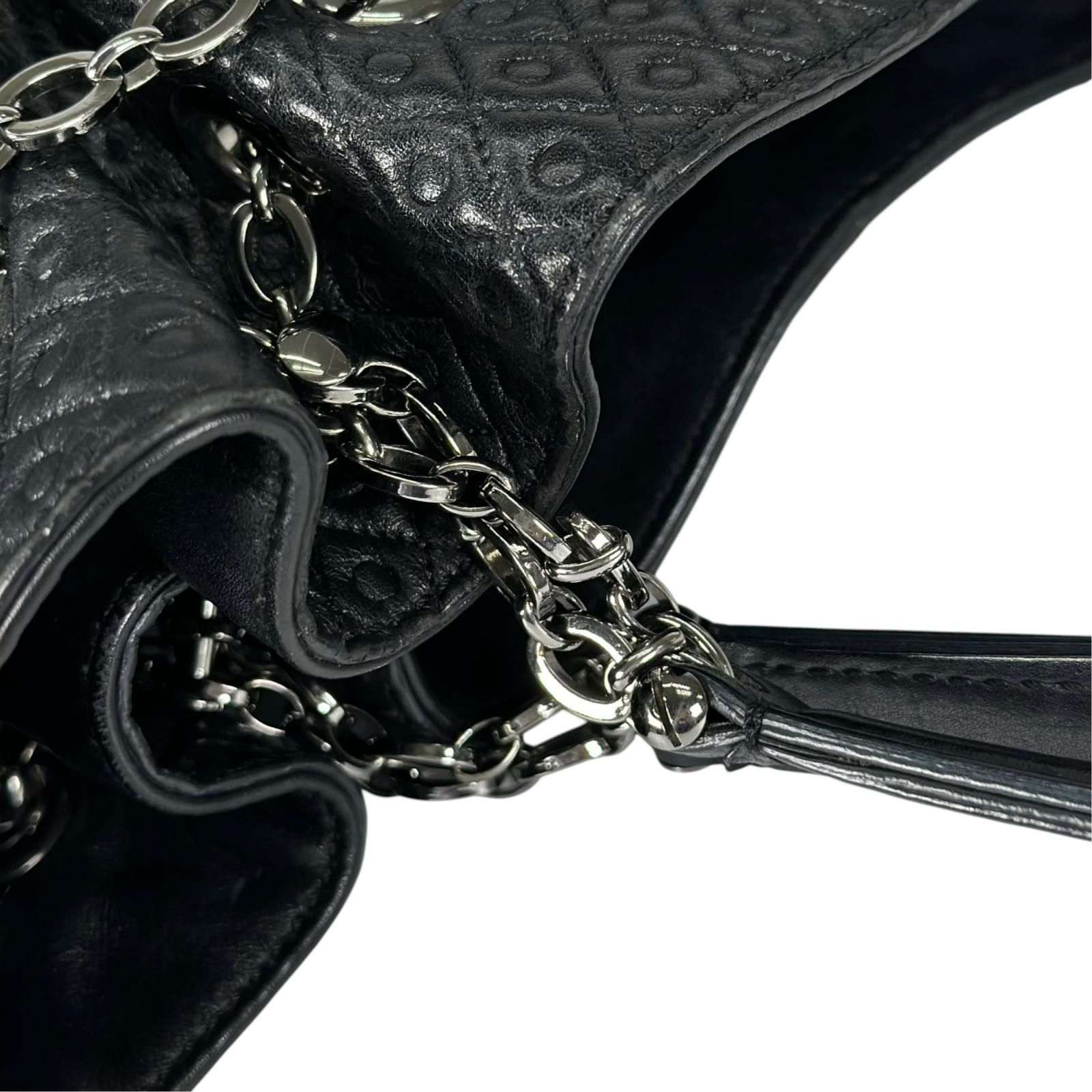 美品 TOD'S トッズ ショルダーバッグ レザー ブラック 美品 TOD'S トッズ ショルダーバッグ レザー ブラック
