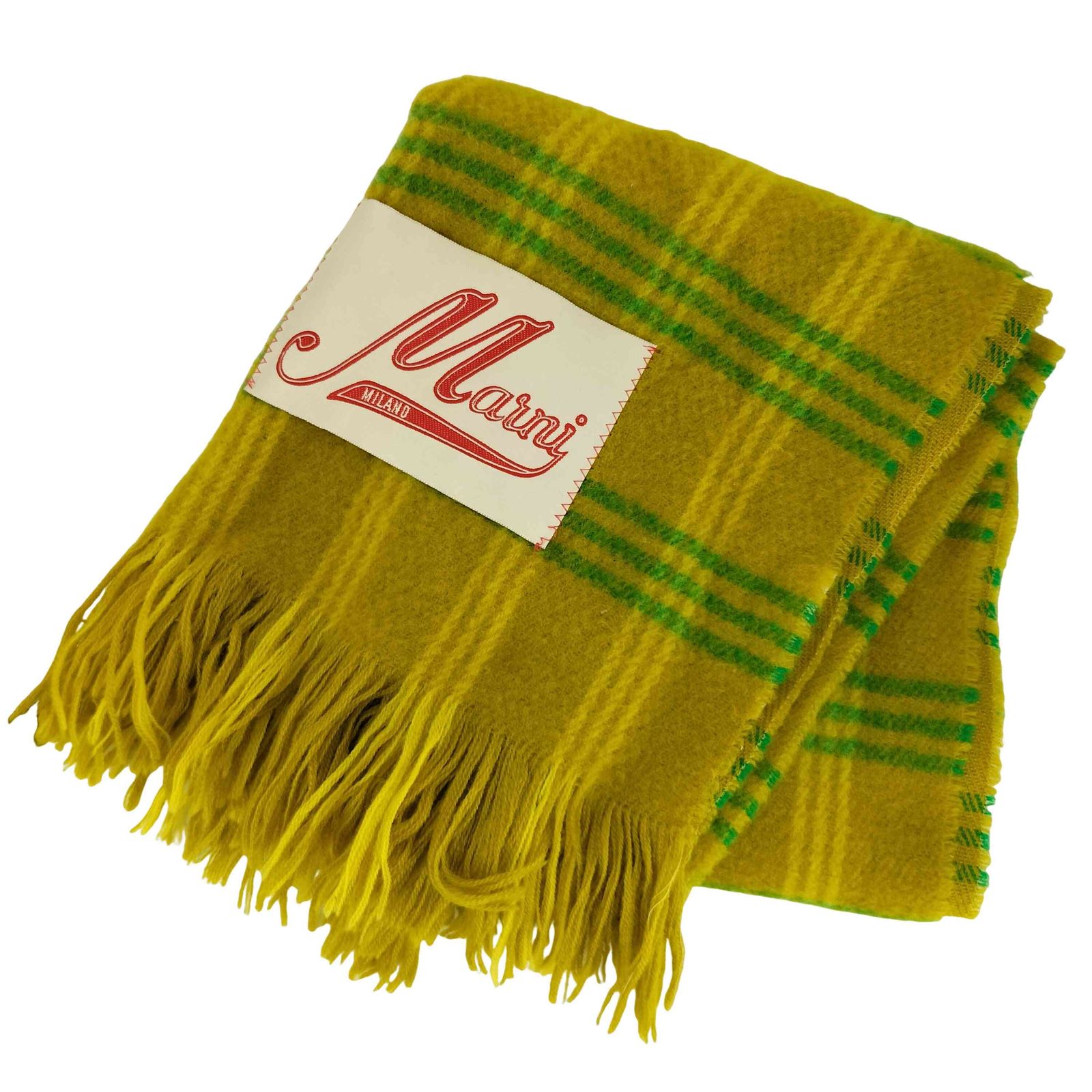 MARNI(マルニ) MADE IN ITALY チェック柄 マフラー 美品】MARNI