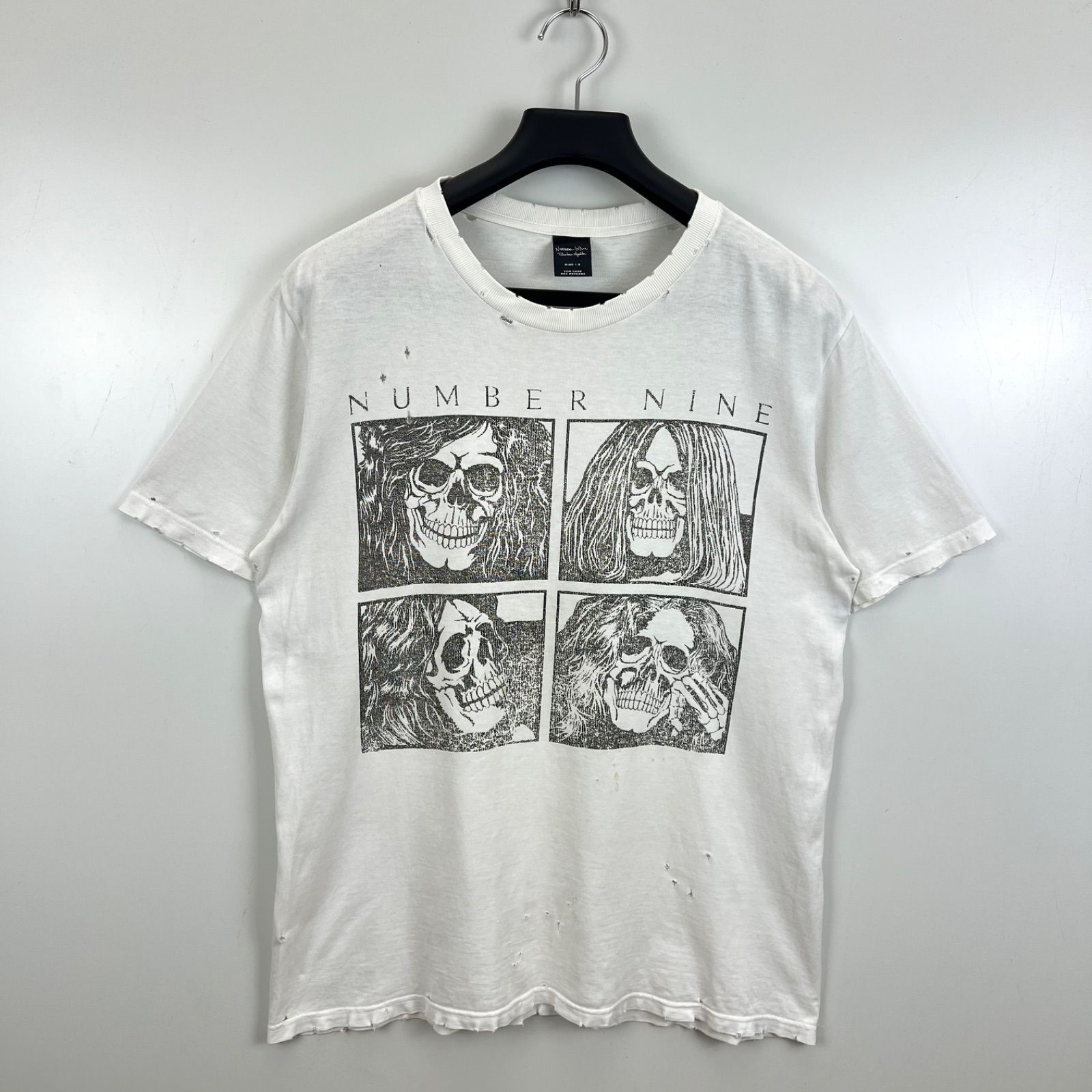 NUMBER (N)INE 05ss archive Night Crawler Zeppelin skull Tee 3 M