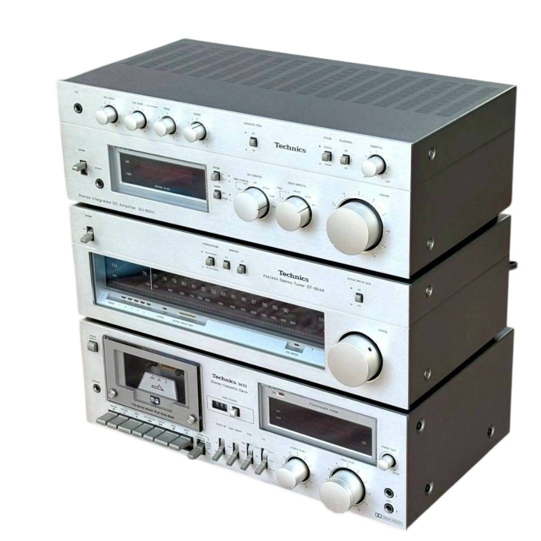 Technics ヴィンテージオーディオ 3点セット Technics オーディオ3点セット SU8055 ST8044 RS-M33 956 - メルカリ