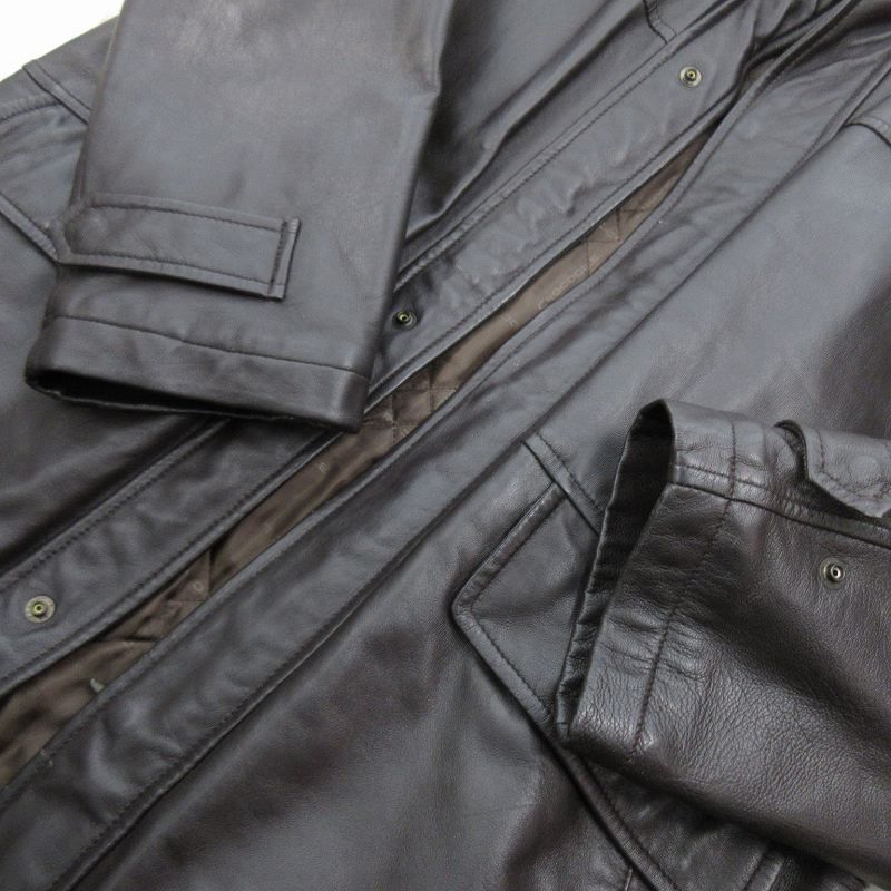 クロコダイル CROCODILE LL 中綿 ラムレザー 羊革 コート クロコダイル CROCODILE LL 中綿 ラムレザー 羊革 コート ジャケット