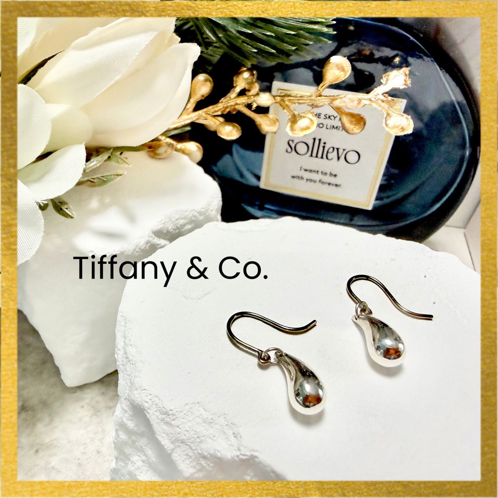 TIFFANY ティファニー ティアドロップ ピアス シルバー エルサ