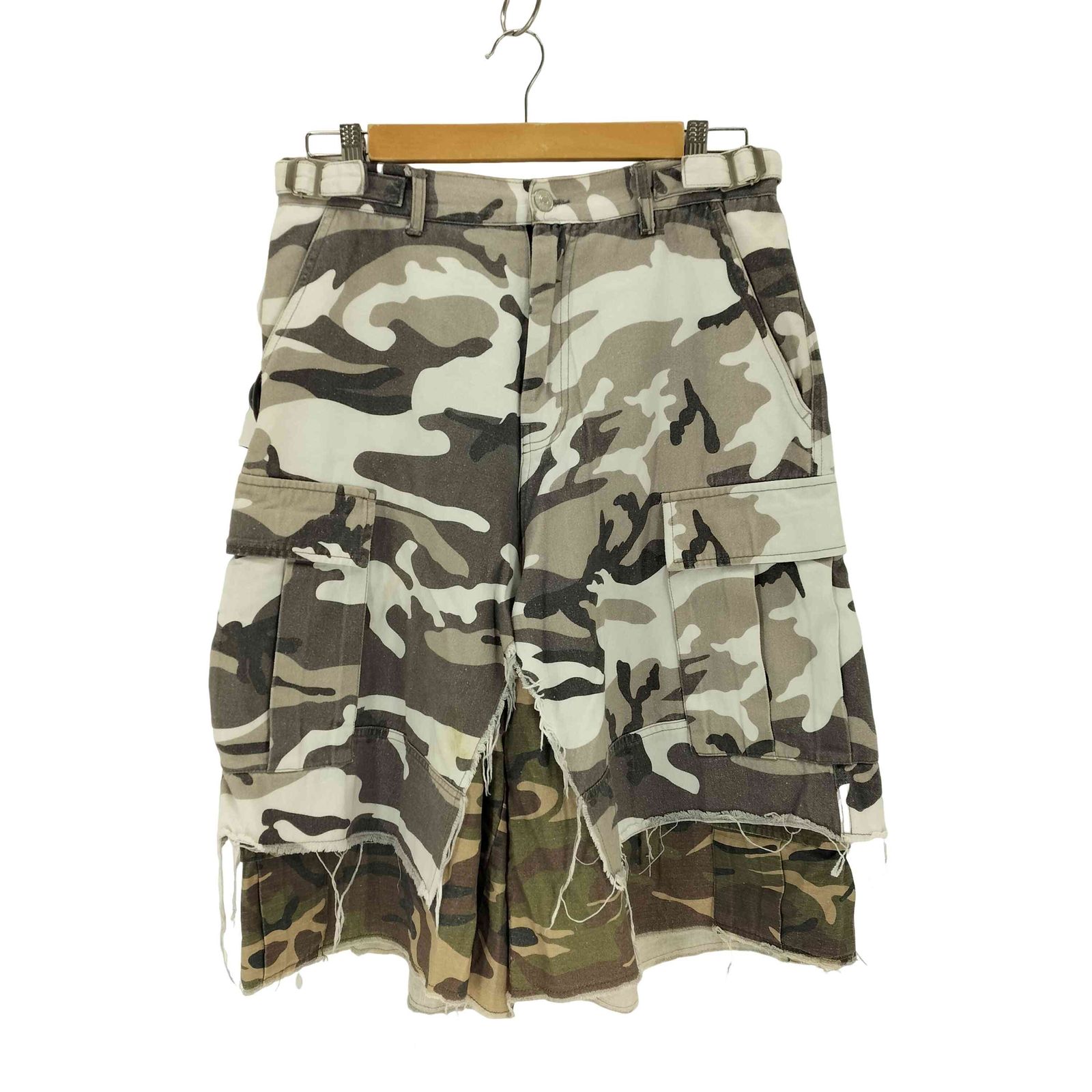 プロジェクトジーアール PROJECT G/R Layered Skirt Camo Cargo Shorts
