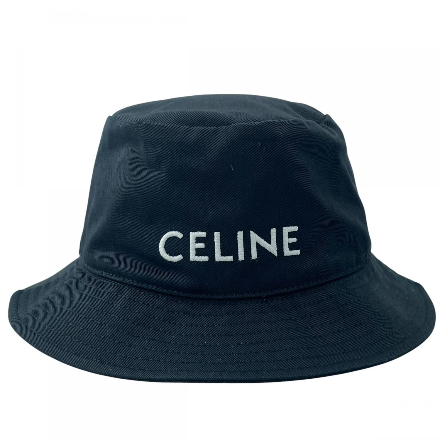 中古】 CELINE セリーヌ 2AUO4968P.38UB ロゴバケットハット ブラック