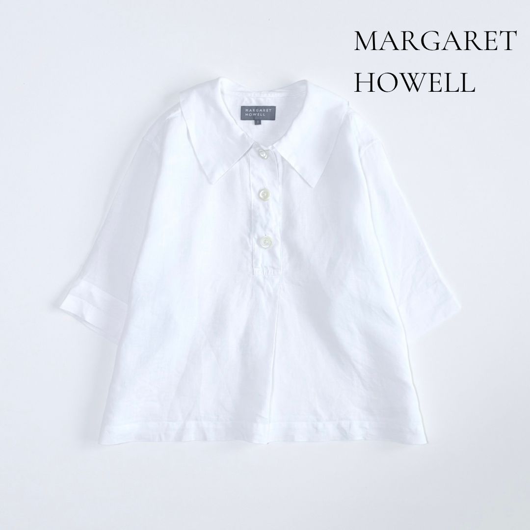 ◇美品◇ MARGARET HOWELL 24SS LINEN VOILE リネン ブラウス プル