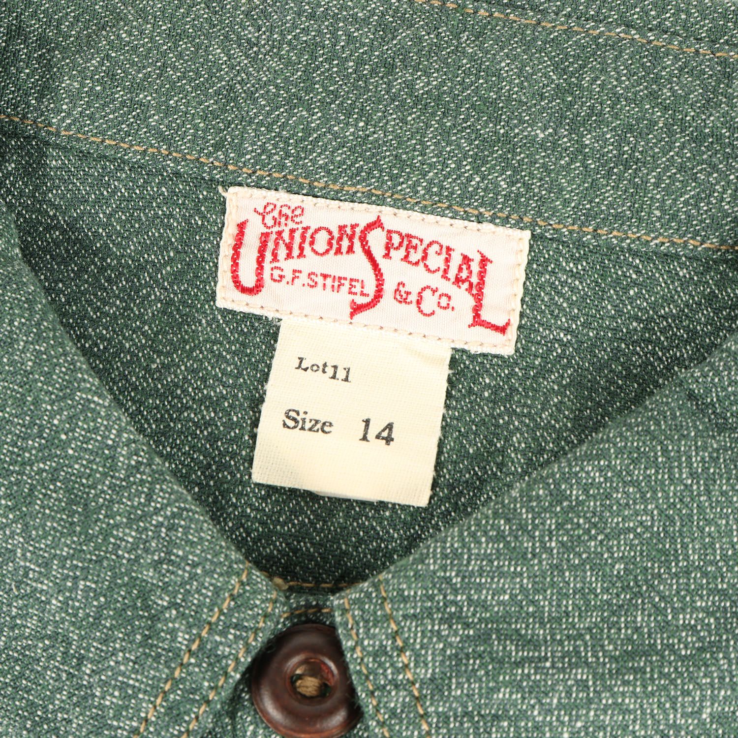 新品】FREEWHEELERS フリーホイーラーズ シャツ 杢グリーン(GRAINED 