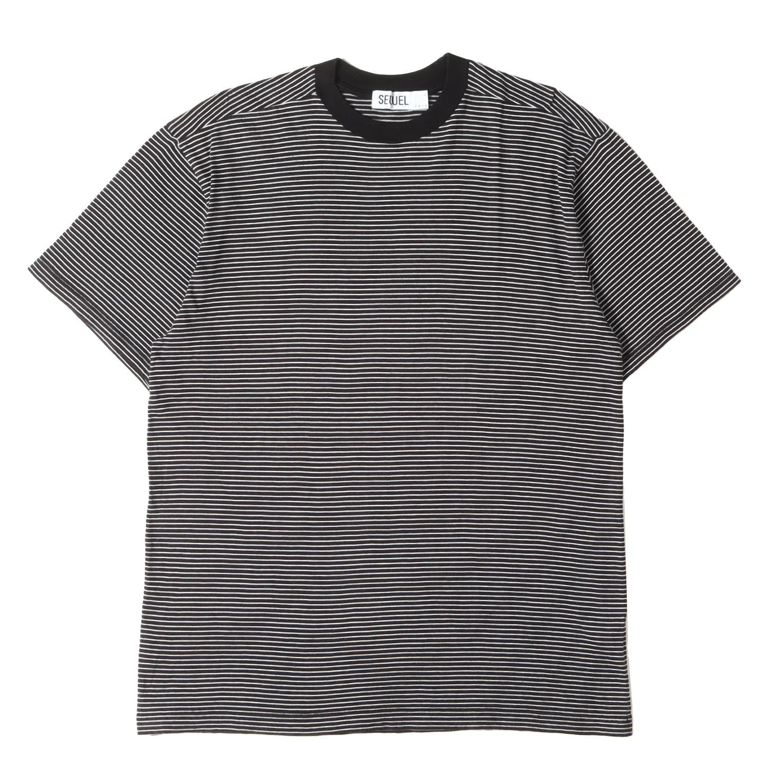 美品】SEQUEL シークエル Tシャツ ブラック ホワイト サイズ:L 