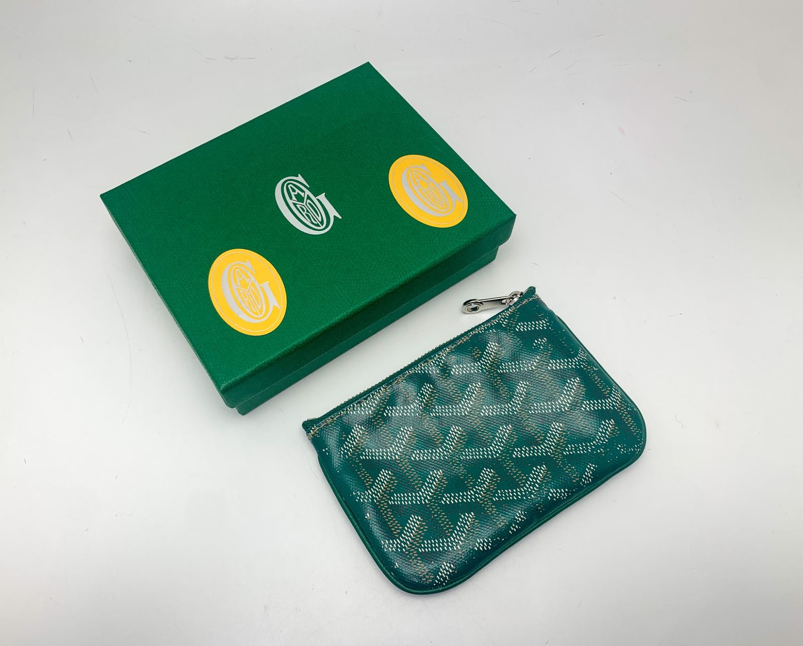 GOYARD ゴヤール グリーン 緑 セナナノキーポーチ 小銭入れ コイン