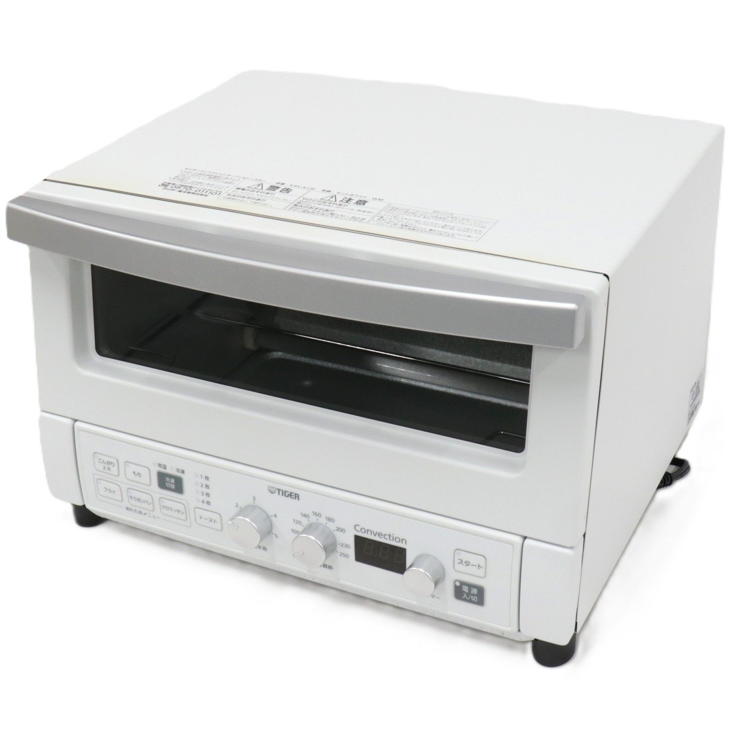 中古 [4枚焼き]タイガー コンベクションオーブン＆トースター〈やきたて〉 KAV-A130 kav-a130-w マットホワイト 【可(C)】 コンベクションオーブン＆トースター KAV-A