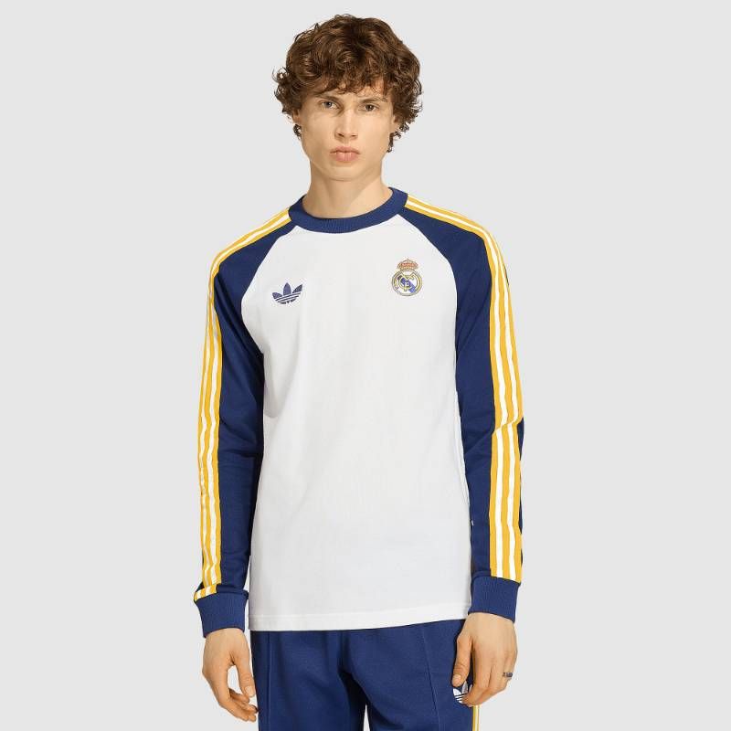 【送料無料・匿名配送】adidas Originals アディダス オリジナルス レアルマドリード 25/26 公式 OG 長袖 シャツ 白 紺 金 新品 正規品