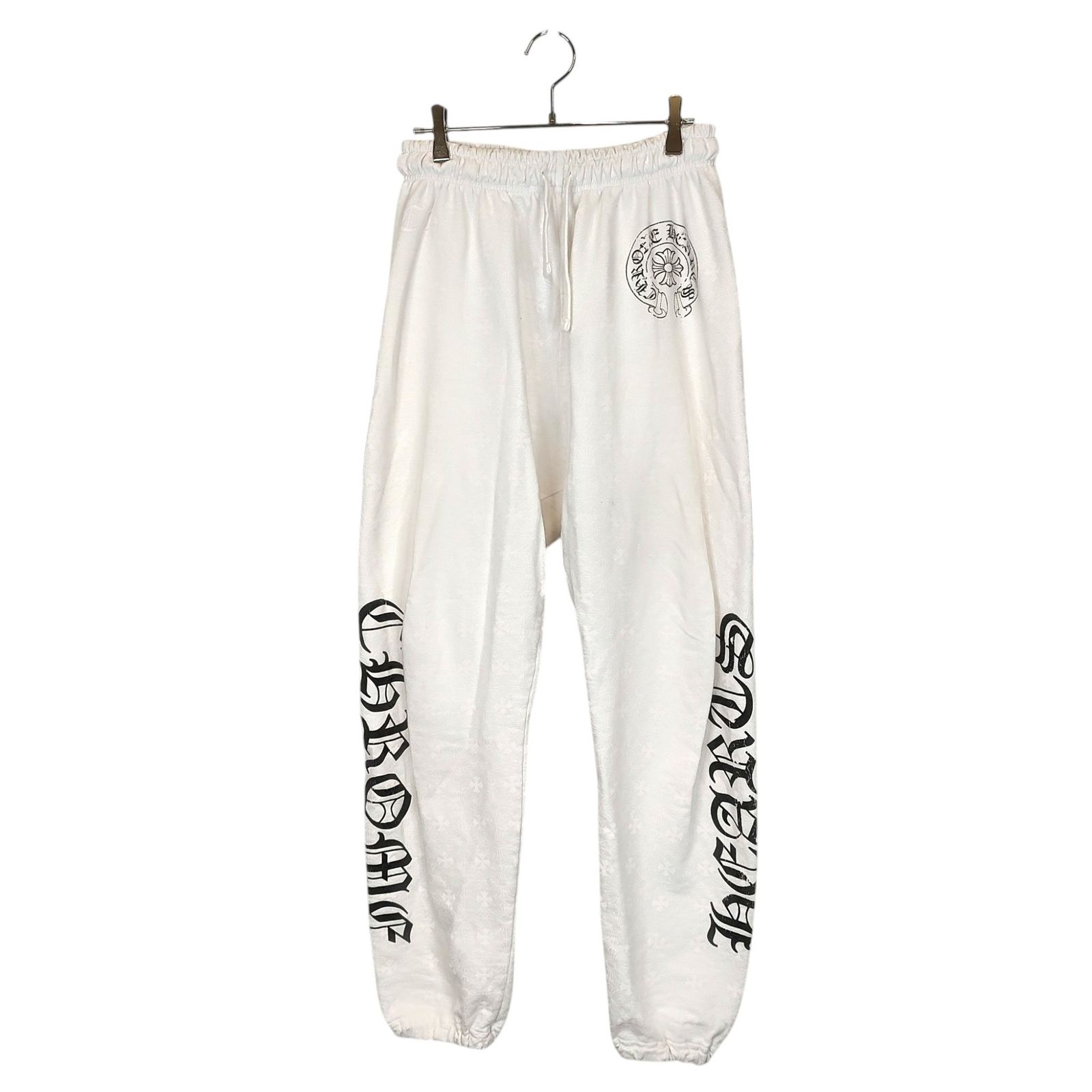 CHROME HEARTS 総柄 スウェットパンツ ホワイト 並行輸入品 Chrome Hearts クロムハーツ SWEAT PANTS CHプラス総柄 ホースシュー