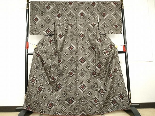 平和屋着物●本場大島紬　龍郷絣　正絹　逸品　AABG7933cs 平和屋着物○本場大島紬 龍郷絣 正絹 逸品 AABG7933cs 【公式通販】