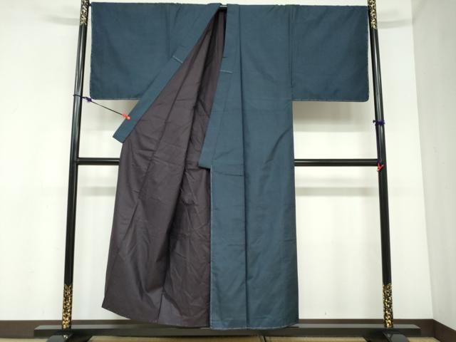 平和屋着物●男性　本場大島紬　アンサンブル　長羽織・長襦袢(袷)セット　100亀甲　総詰め　反端付き　正絹　逸品　DABF3643op 平和屋着物○極上 男性 本場大島紬 アンサンブル 長羽織・長襦袢(袷