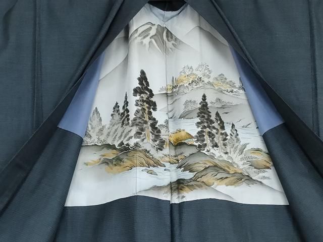 平和屋着物●男性　本場大島紬　アンサンブル　100亀甲　総詰め　キングサイズ　正絹　逸品　AABG7961cs 平和屋着物○男性 本場大島紬 アンサンブル 100亀甲 総詰め キング