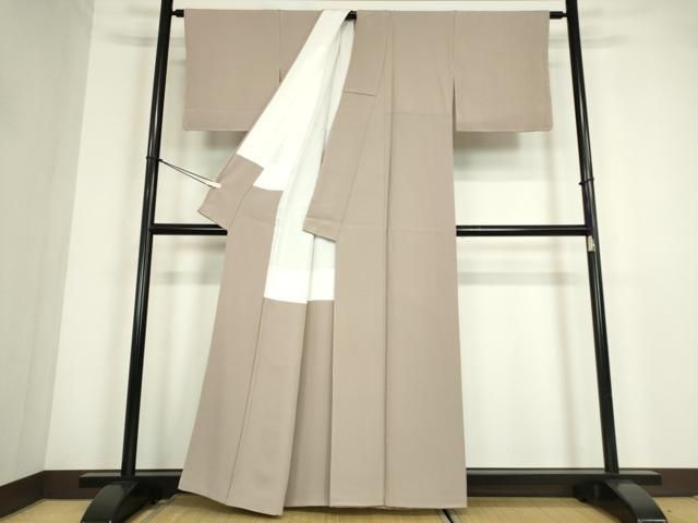 平和屋着物○上質な色無地 胡桃染色 正絹 逸品 未使用 DABC3550az