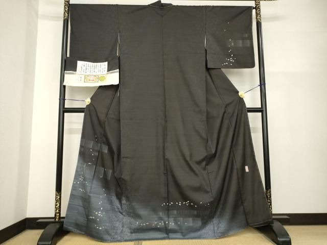 平和屋着物●本場大島紬　染大島　訪問着　花画廊　舞桜　織の彩華　証紙付き　正絹　逸品　未使用　AABH2610ck 平和屋着物○本場大島紬 染大島 訪問着 花画廊 舞桜 織の彩華 証紙付き