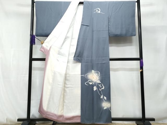 平和屋着物●訪問着　駒刺繍　草花文　暈し染め　金彩　正絹　逸品　未使用　DABB9649du 平和屋着物□訪問着 駒刺繍 草花文 暈し染め 金彩 正絹 逸品