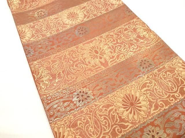 平和屋着物●西陣　中村源織物　両面　六通柄袋帯　刺繍　竹姫　正絹　逸品　CABE8741hy 平和屋着物○西陣 中村源織物 両面 六通柄袋帯 刺繍 竹姫 正絹 逸品