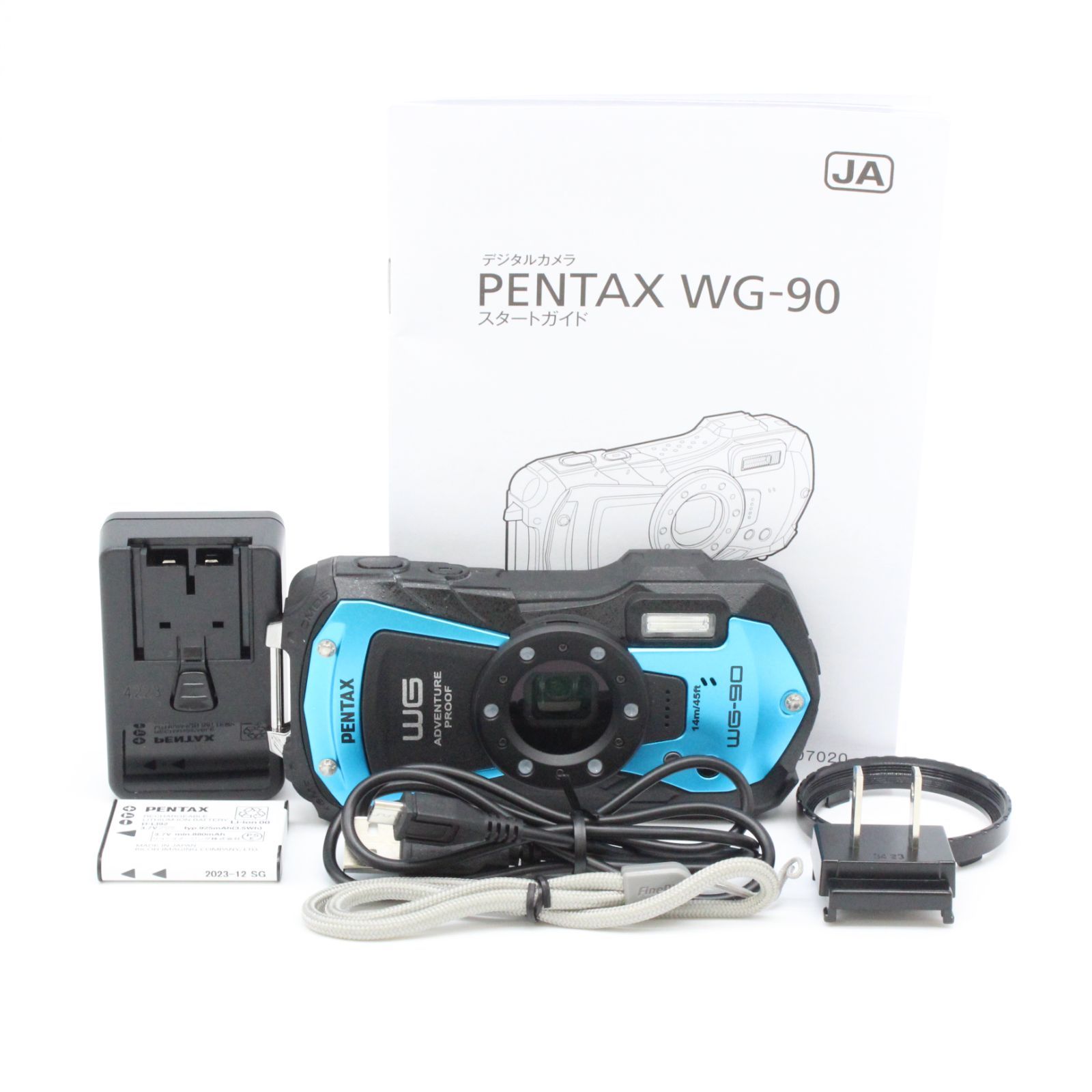 □ほぼ新品□ PENTAX（ペンタックス） WG-90 ブルー 防水耐衝撃 
