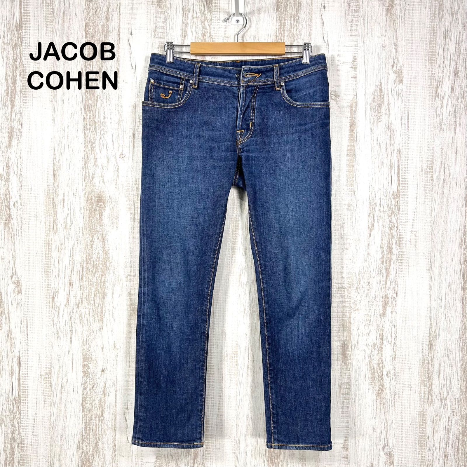 JACOB COHEN ヤコブコーエン ワンポイントロゴ刺繡 ボタンフライ
