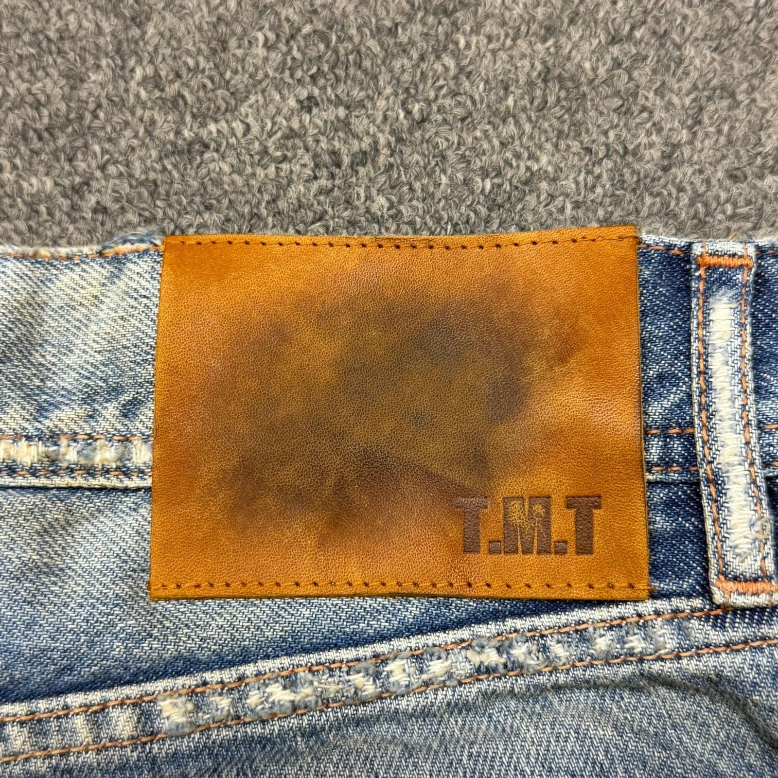 参考上代36300円 未使用 TMT Soft Denim 5 Pocket Damage ソフトデニム 