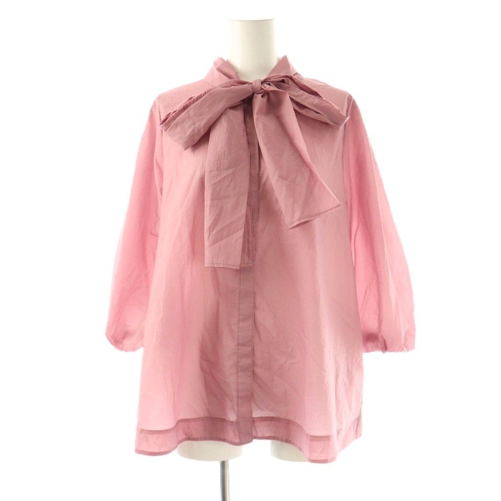 セルフォード 24AW ビッグリボンブラウス シャツ 長袖 F ピンクパープル セルフォード CELFORD 24AW ビッグリボンブラウス シャツ 長袖 F