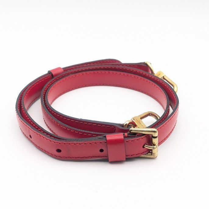 極美品 ルイヴィトン ショルダーストラップ エピ レザー レッド 赤 