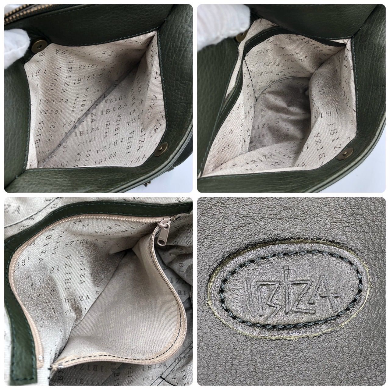 美品】IBIZA イビザ 2WAY ショルダーバッグ ハンドバッグ レザー 