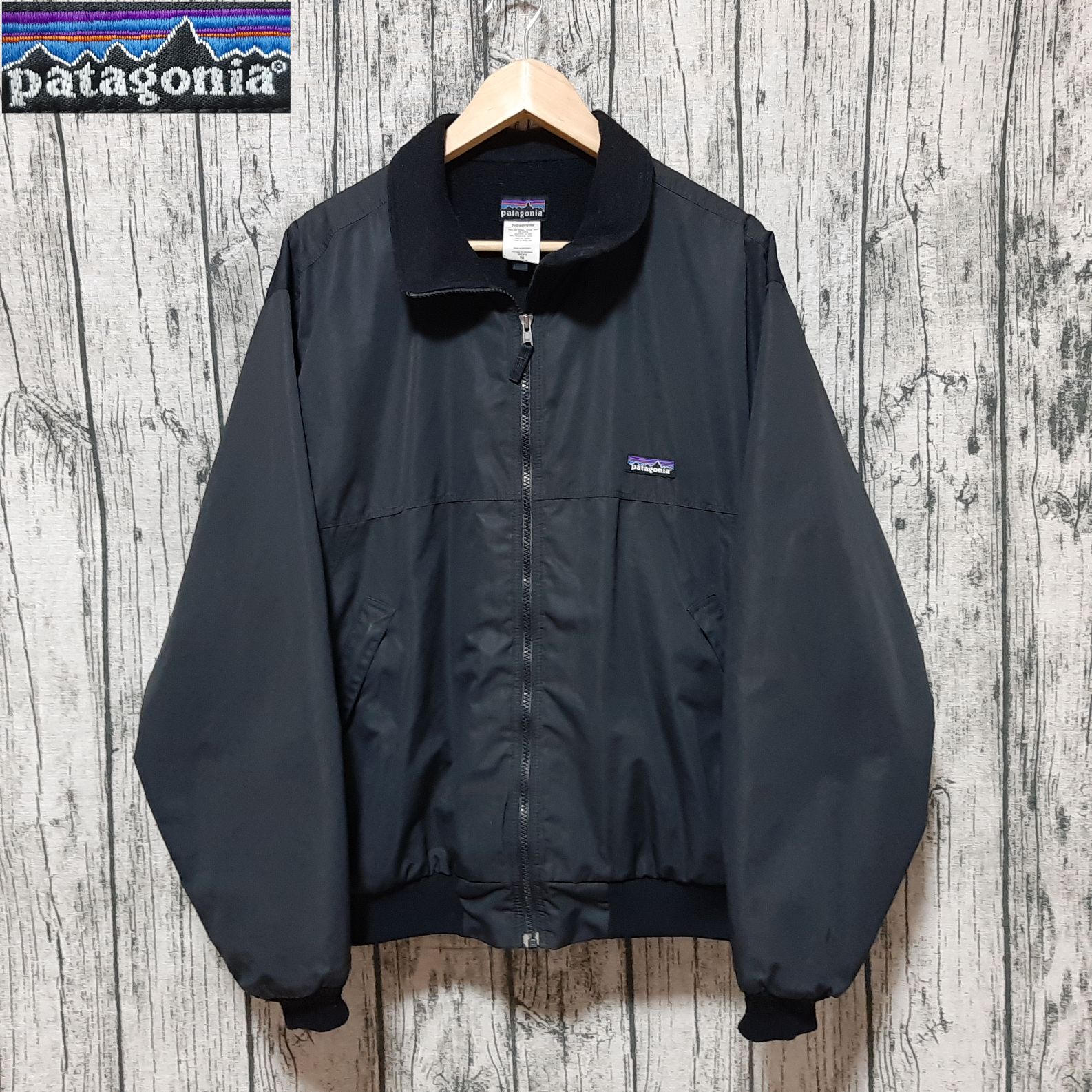 size M】パタゴニア シェルドシンチラ オールブラック 2007 patagonia