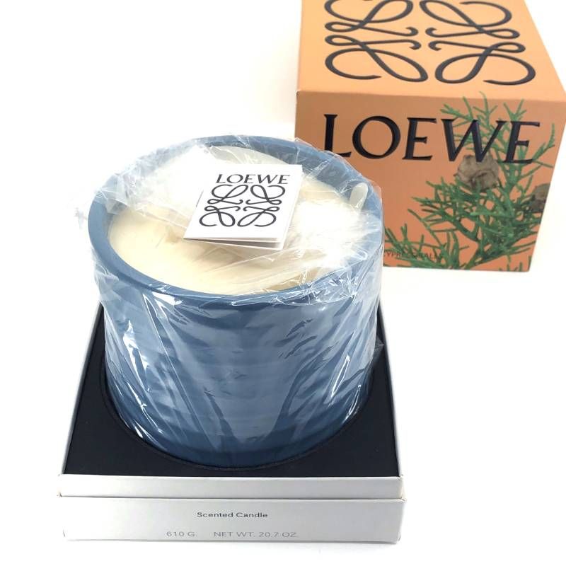 【未使用】ロエベ　キャンドル　ミディアム　ベビーブルー 未使用品・箱付き】LOEWE ロエベ／サイプレスボール キャンドル
