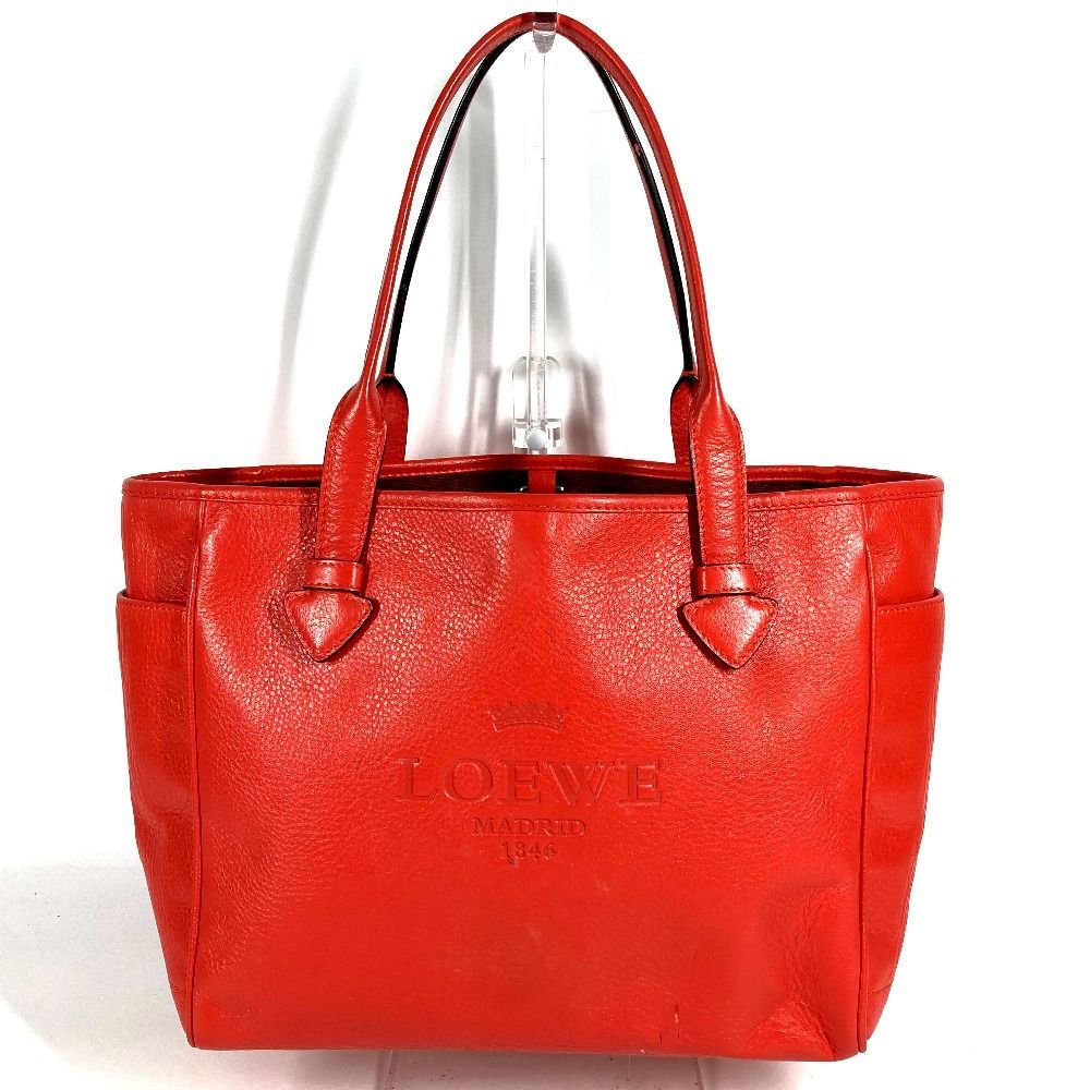LOEWE ロエベ ショルダーバッグ ロゴ ヘリテージ レザー オレンジ 