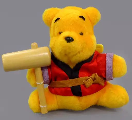 中古】ぬいぐるみ プーさん(謹賀新年) ぬいぐるみバッジ 「くまのプー