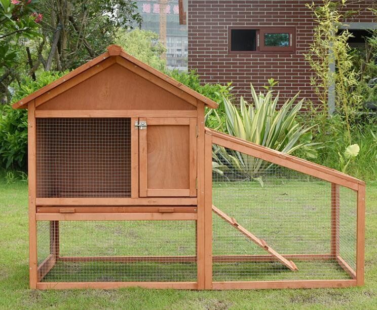 高品質ペット別荘ハウス 豪華 木製 猫 ウサギ ニワトリ小屋 飼育 アヒル 鳥かご キャットハウス ハウス おうち 屋外養殖 庭用